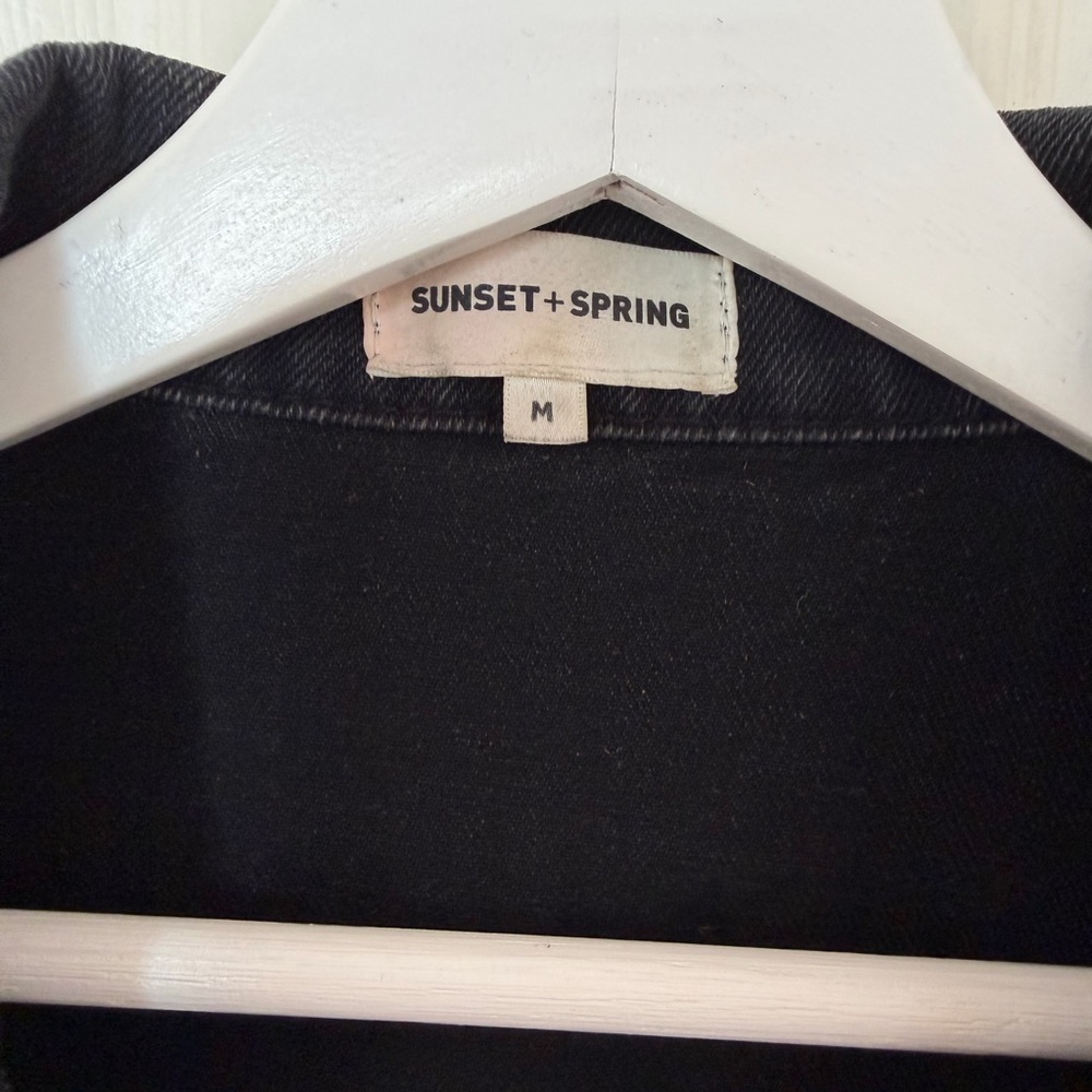 Black Studded Denim Bomber Jacket - Women - Picture 2 of 8